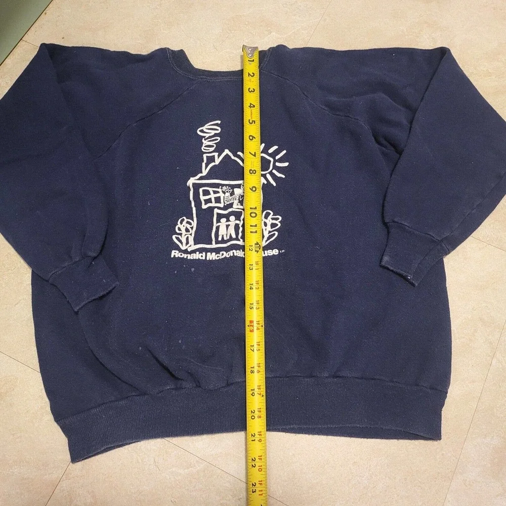 VTG 70s 80s Ronald McDonald House McDonald's Crewneck Sweatshirt Read‎